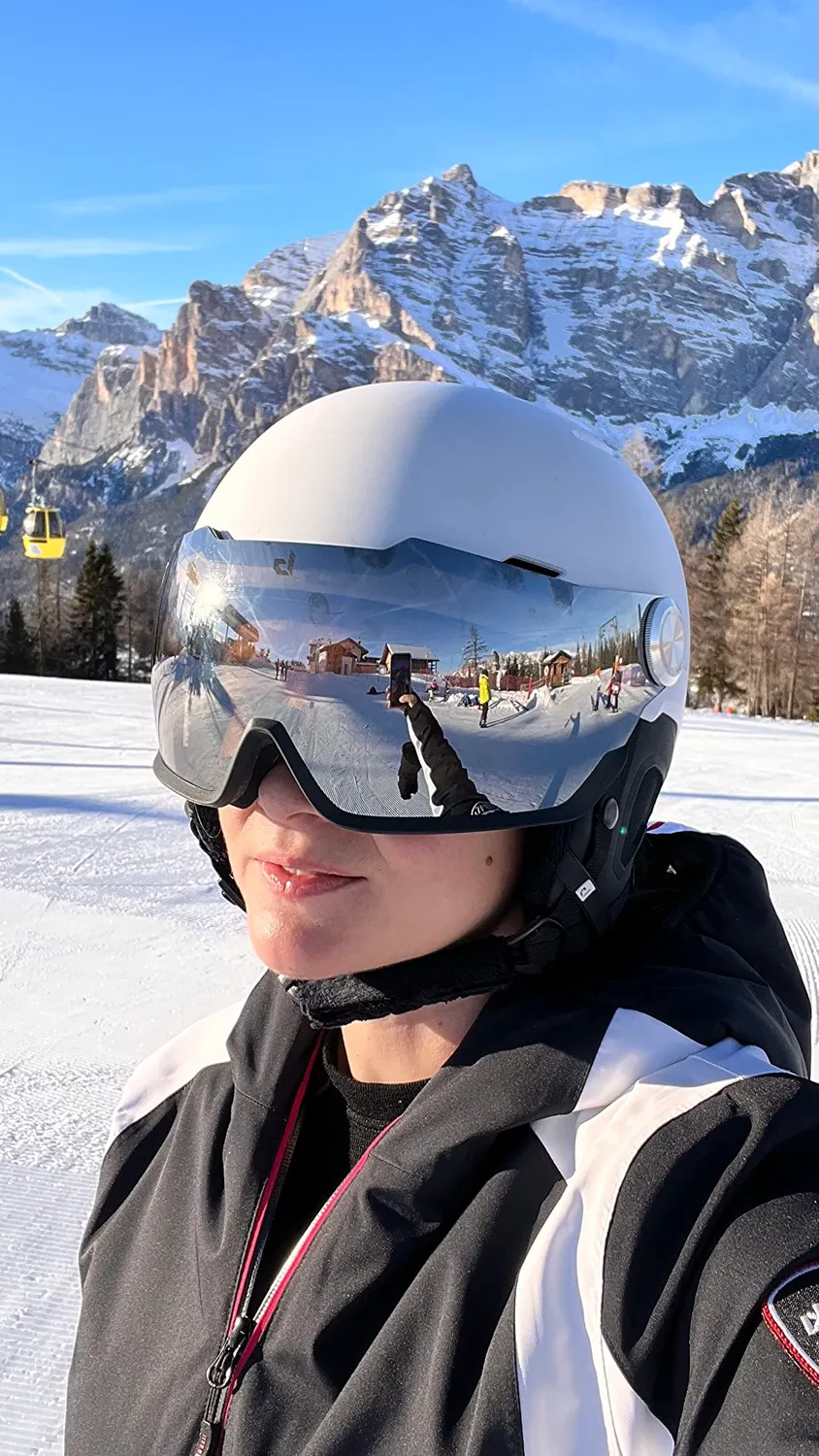 Bollé Might Visor casco sci bianco con visiera