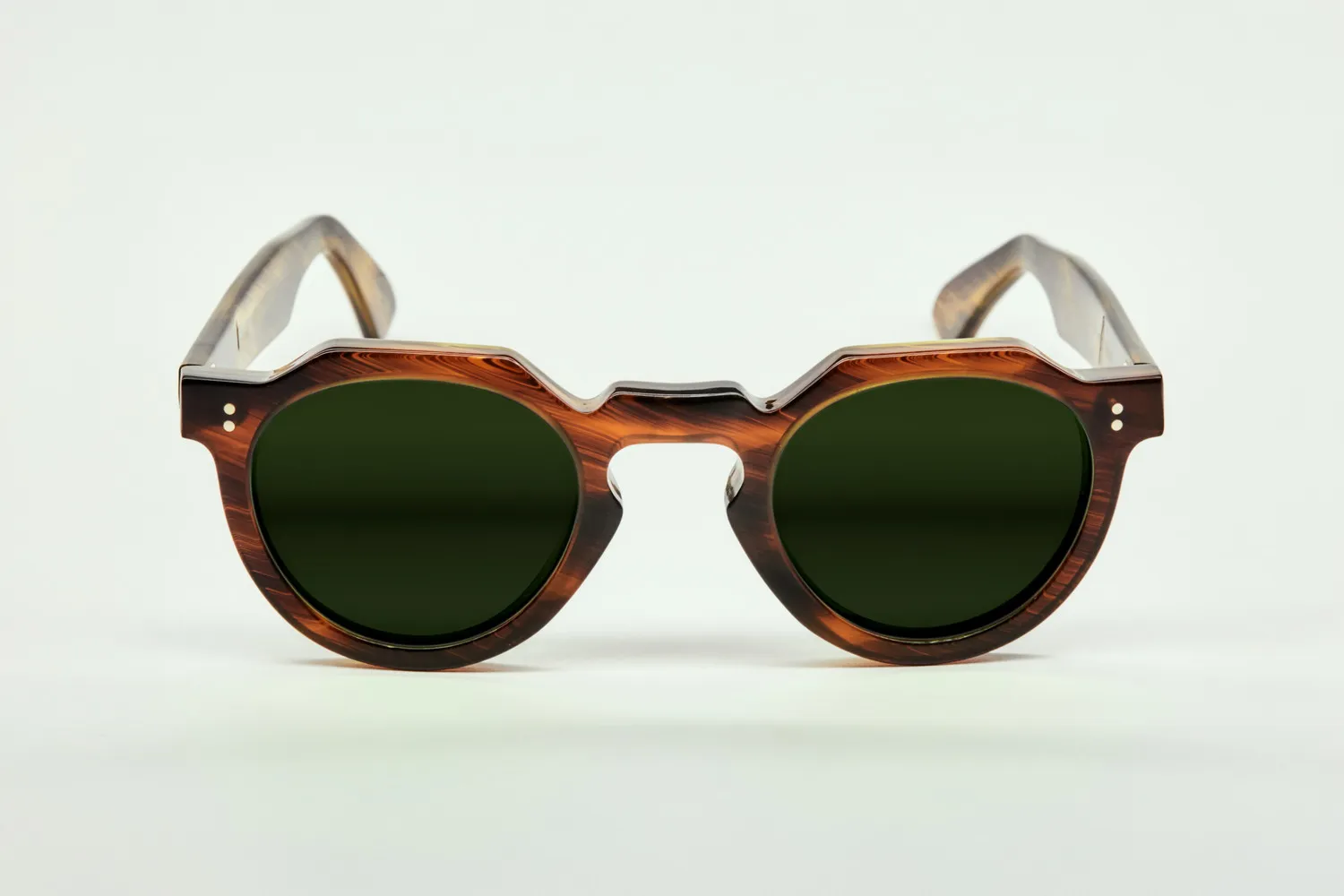 Lesca Upcycling Crown XL montatura da vista tabacco 46mm acetato