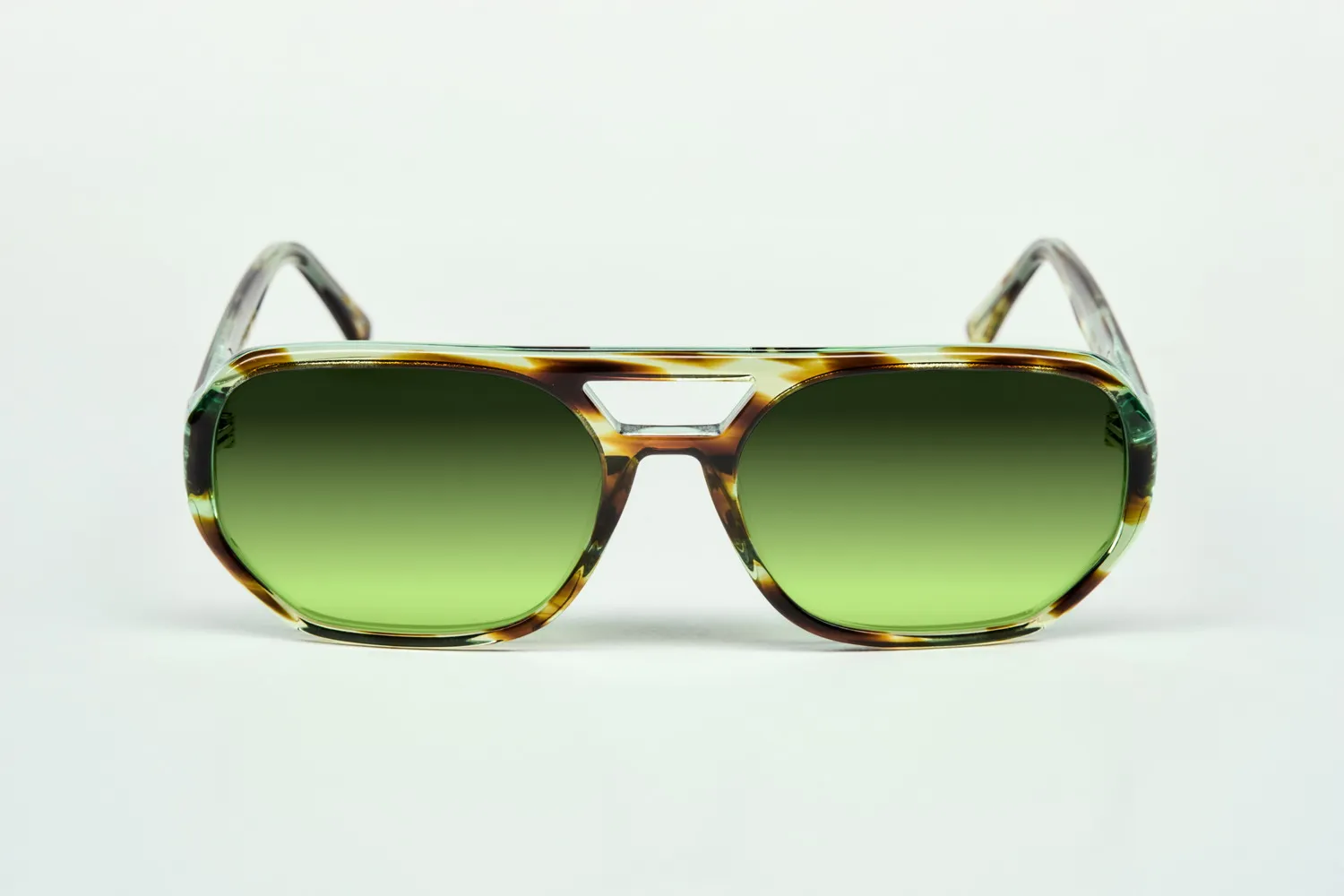 Lesca La Collection Fefe occhiali da vista verde screziato acetato