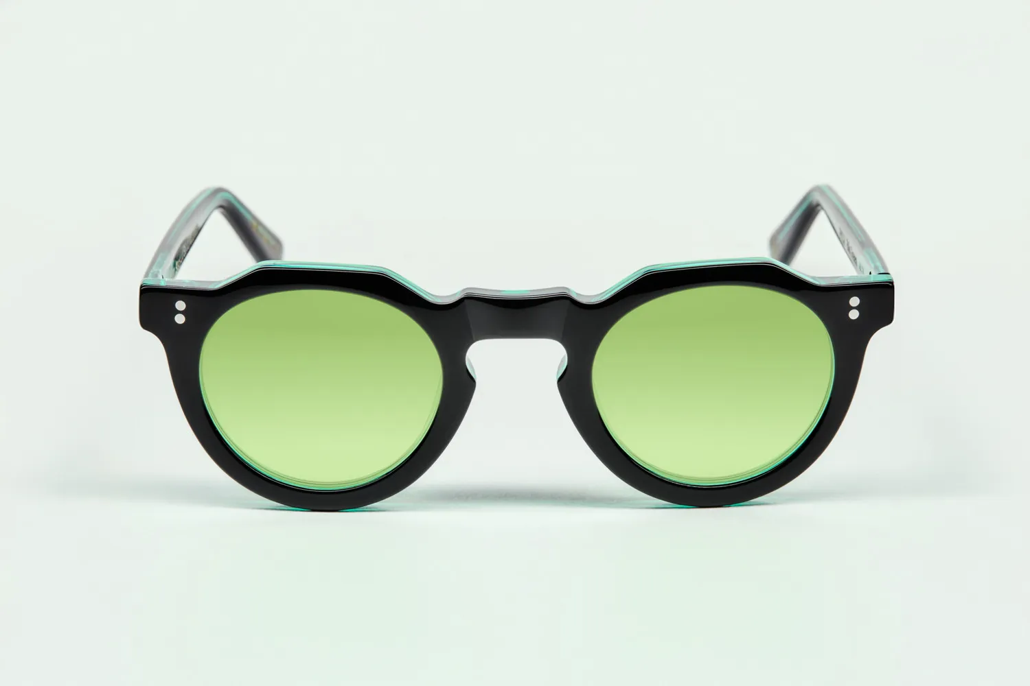 Lesca Black Edition Pica montatura Noir Vert acetato