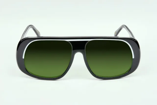 Lesca La Collection Modèle V. montatura da vista Noir acetato
