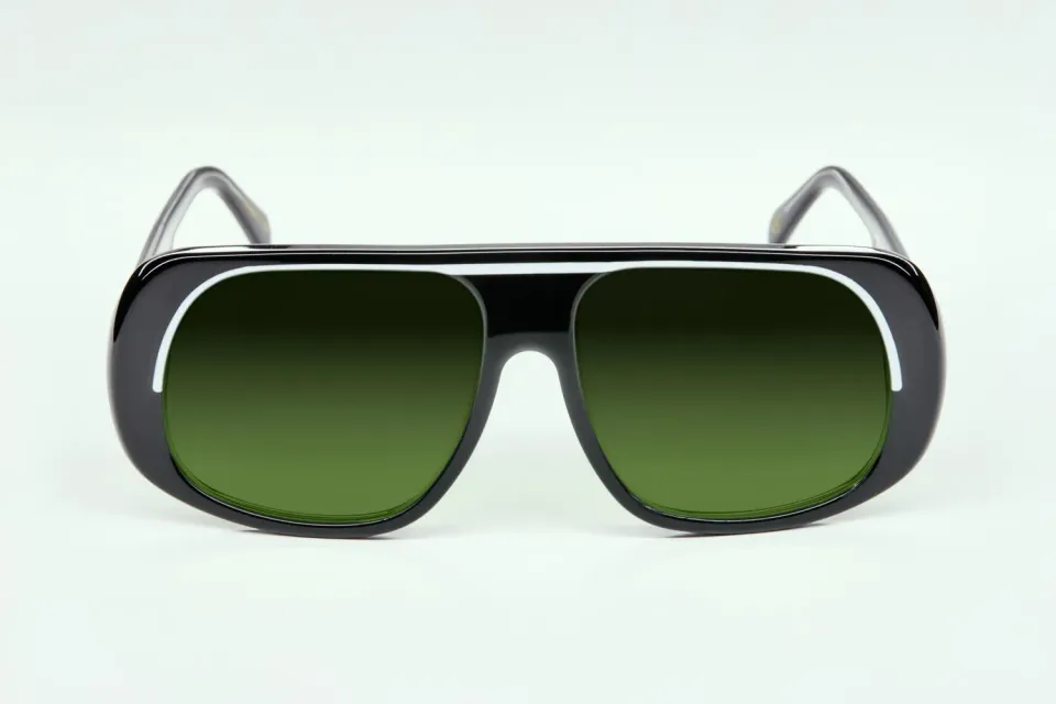 Lesca La Collection Modèle V. montatura da vista Noir acetato