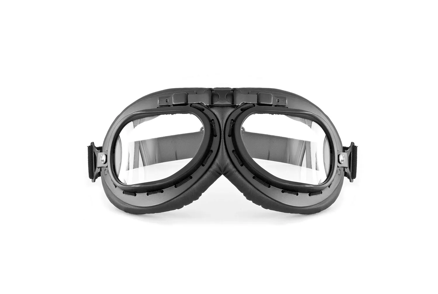 Bertoni AF195A maschera moto vintage lente trasparente