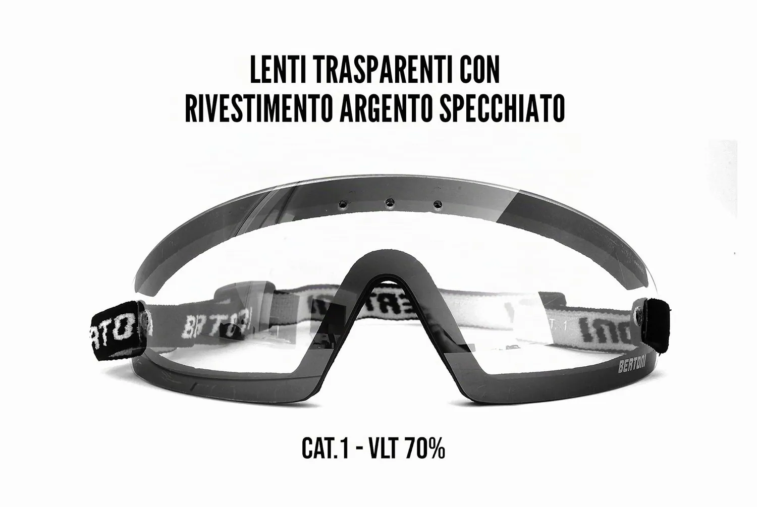 Bertoni AF79 occhiali sportivi vista silver antivento