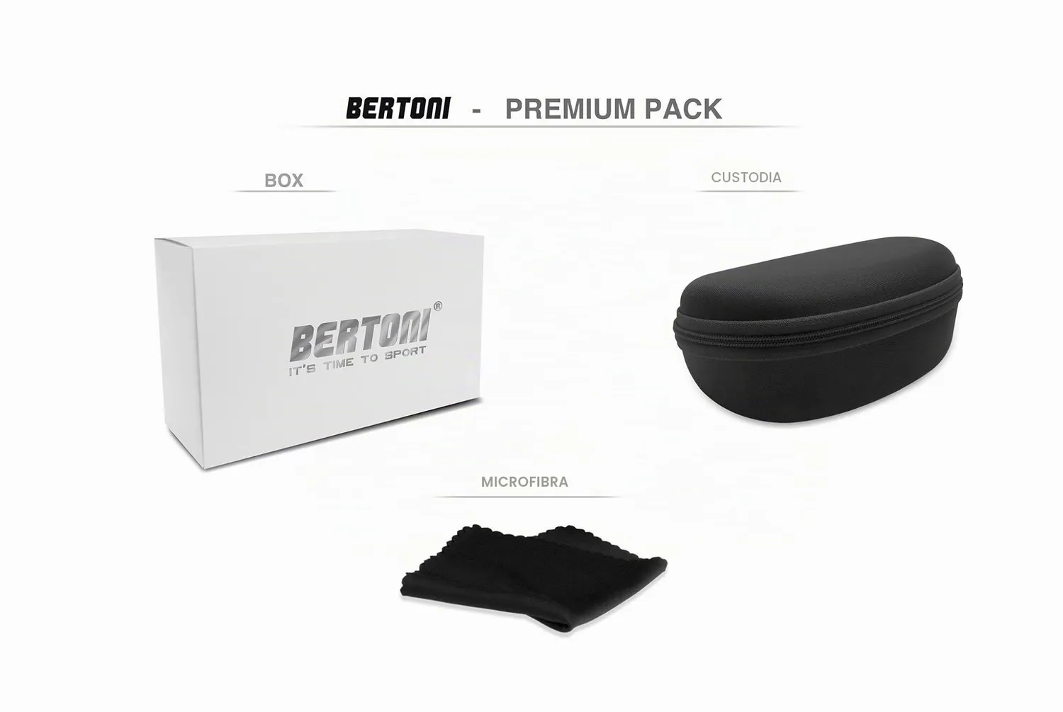 Bertoni 112 occhiali moto fotocromatici polarizzati nero opaco