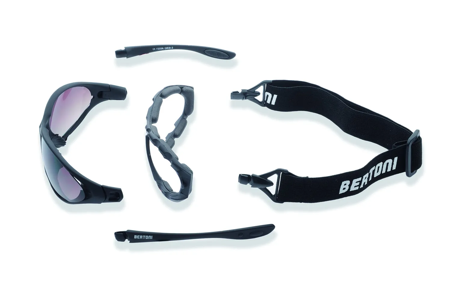 Bertoni AF366A occhiali moto antivento da vista
