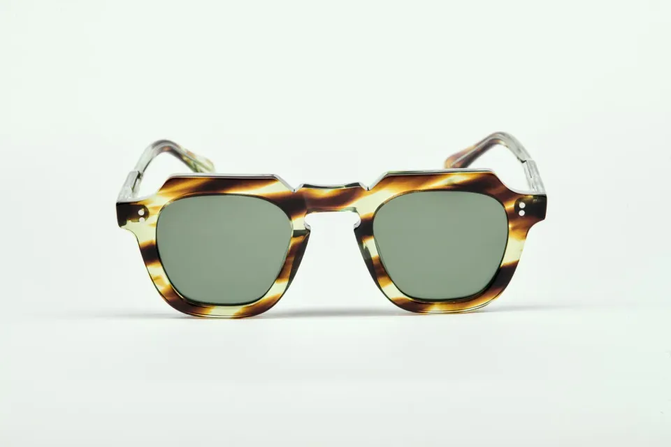 Lesca Upcycling Adok montatura da vista jaspé acetato