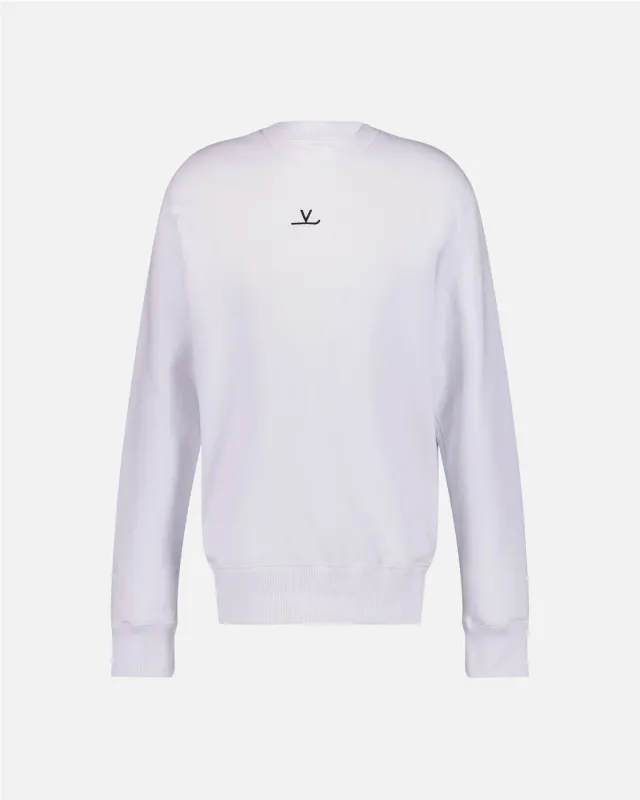 Vuarnet Signature Felpa Uomo Bianca cotone bio