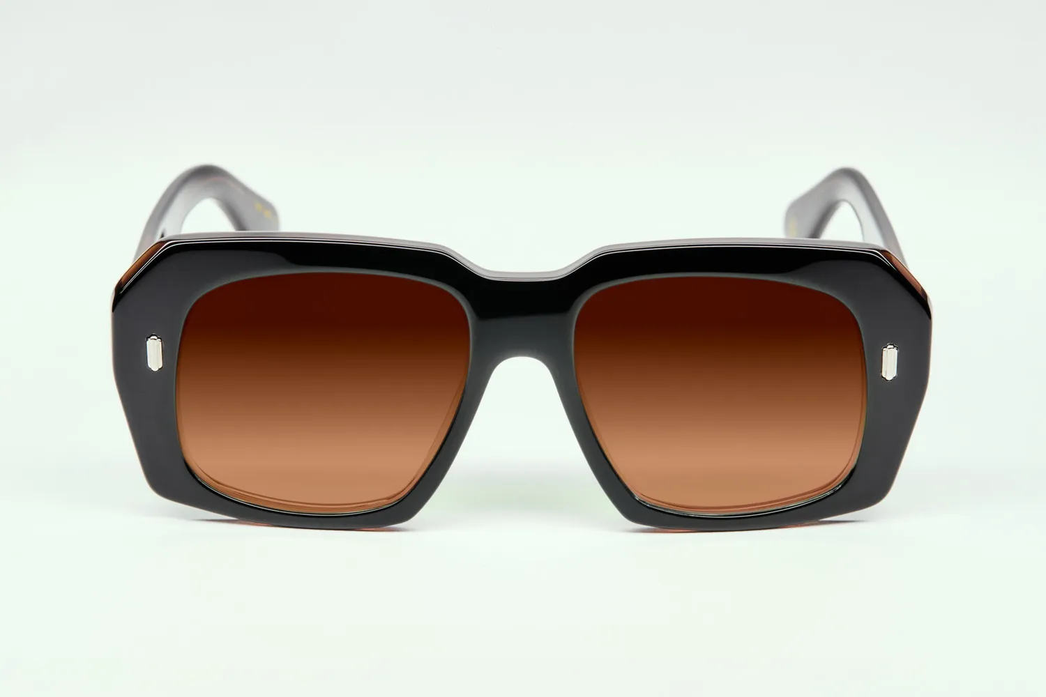 Lesca Bird montatura da vista nero cognac acetato