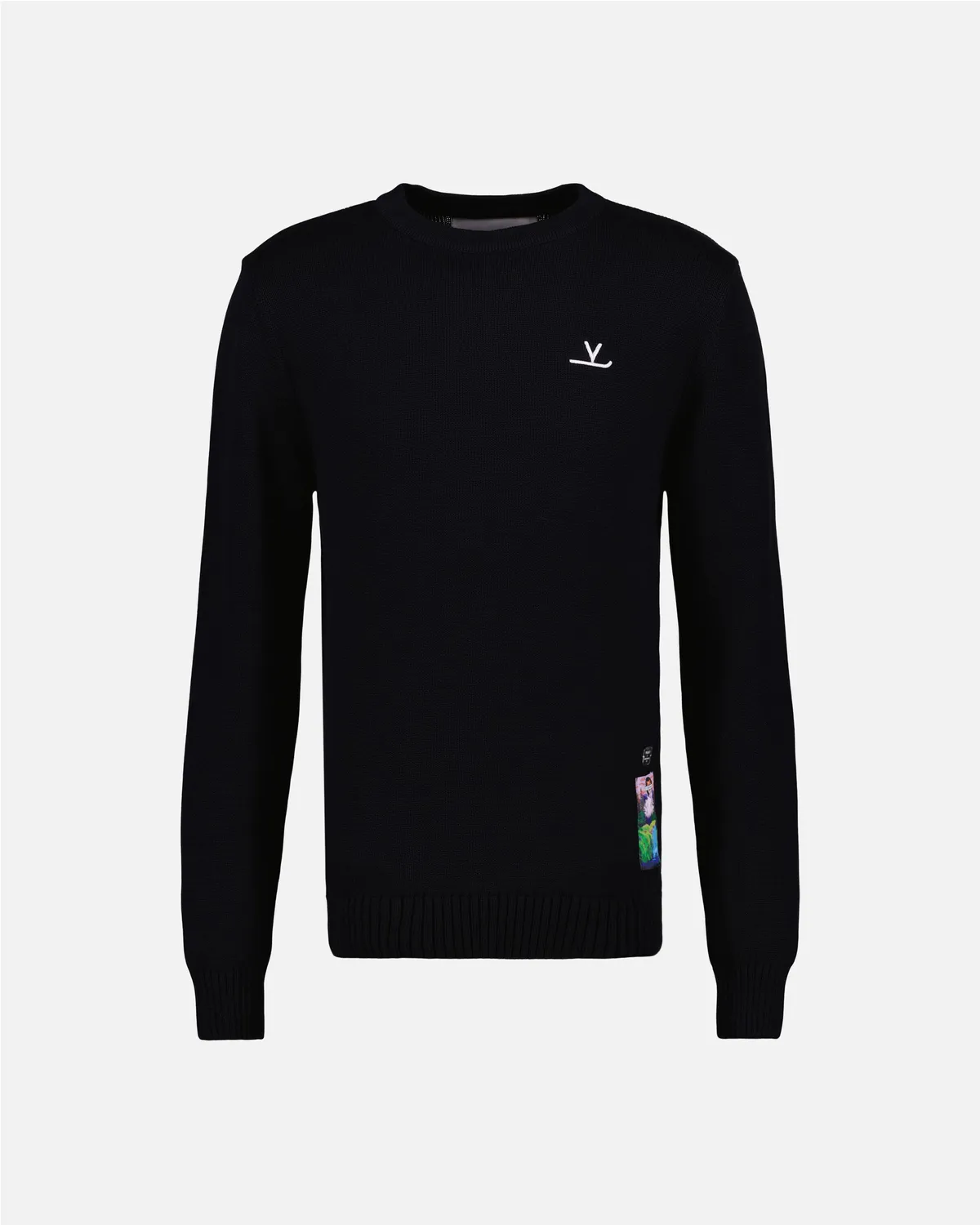 Vuarnet V sur Ski maglione nero cotone bio