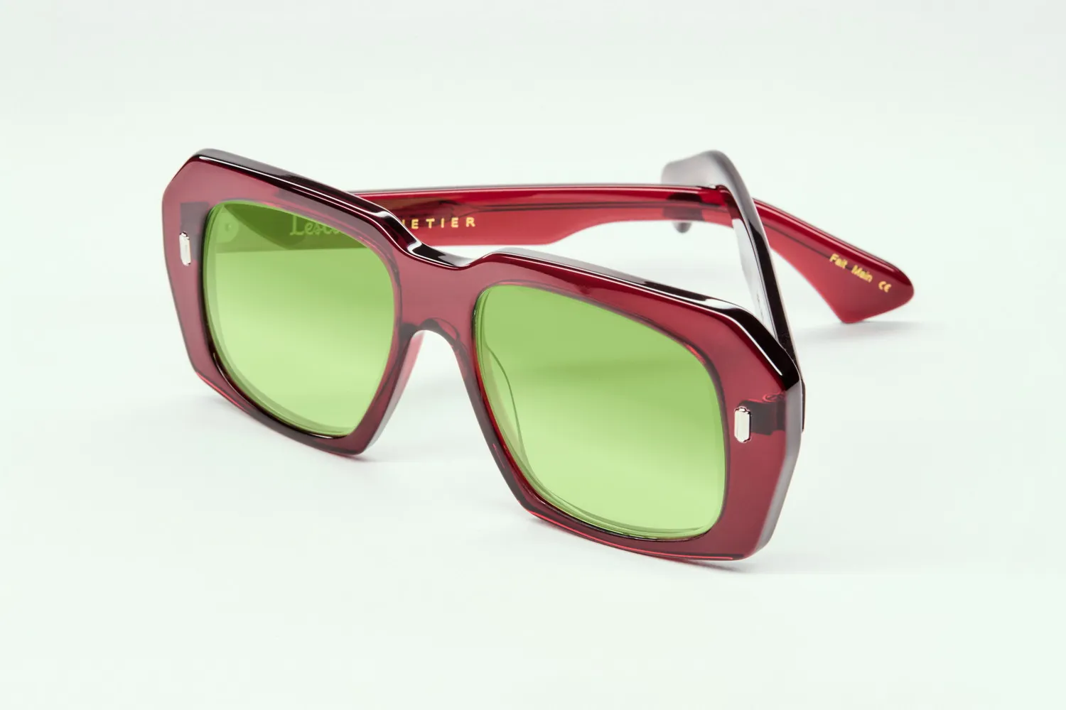 Lesca Bird Rouge Vermillon occhiali rossi sole