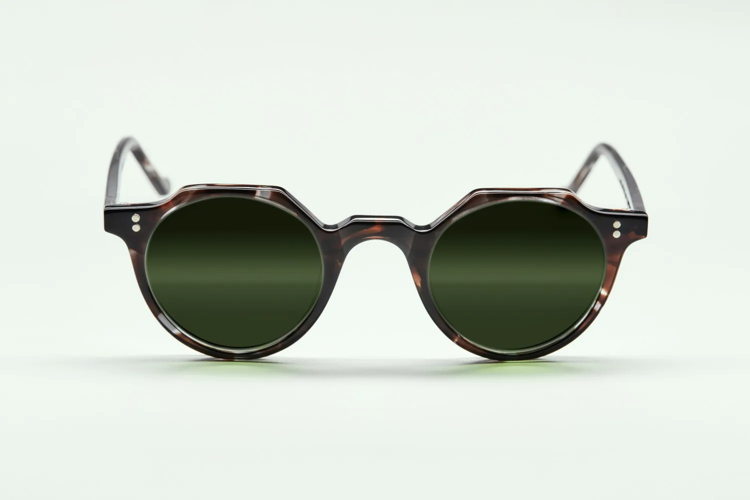 Lesca Heri montatura da vista marbré gris acetato grigio