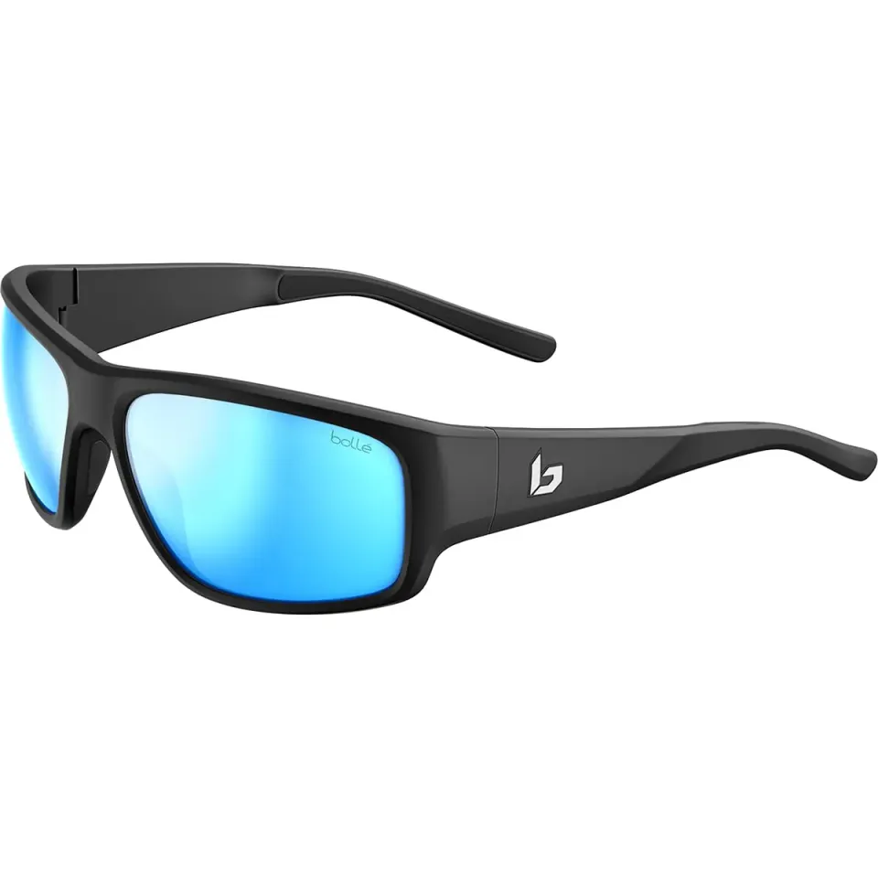 Bollé Sfinx Black Matte occhiali da sole Sky Blue Polarized