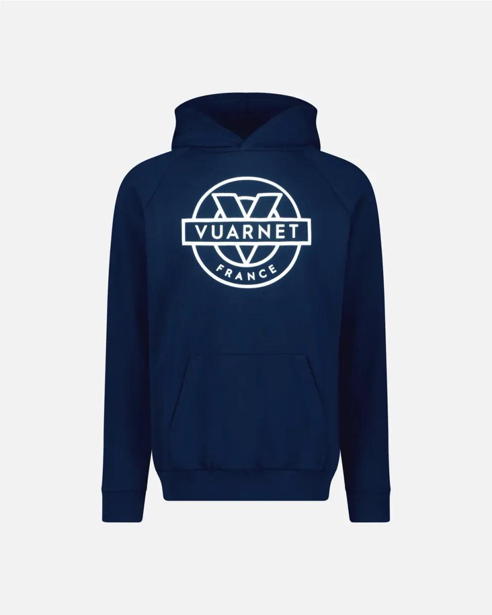 Vuarnet Outline Cotton Hoodie felpa Marine bio