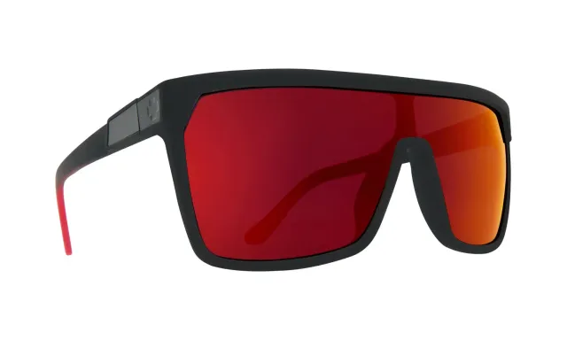 Spy Flynn occhiali da sole Matte Black Red Fade scudo