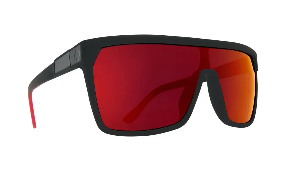 Spy Flynn occhiali da sole Matte Black Red Fade scudo