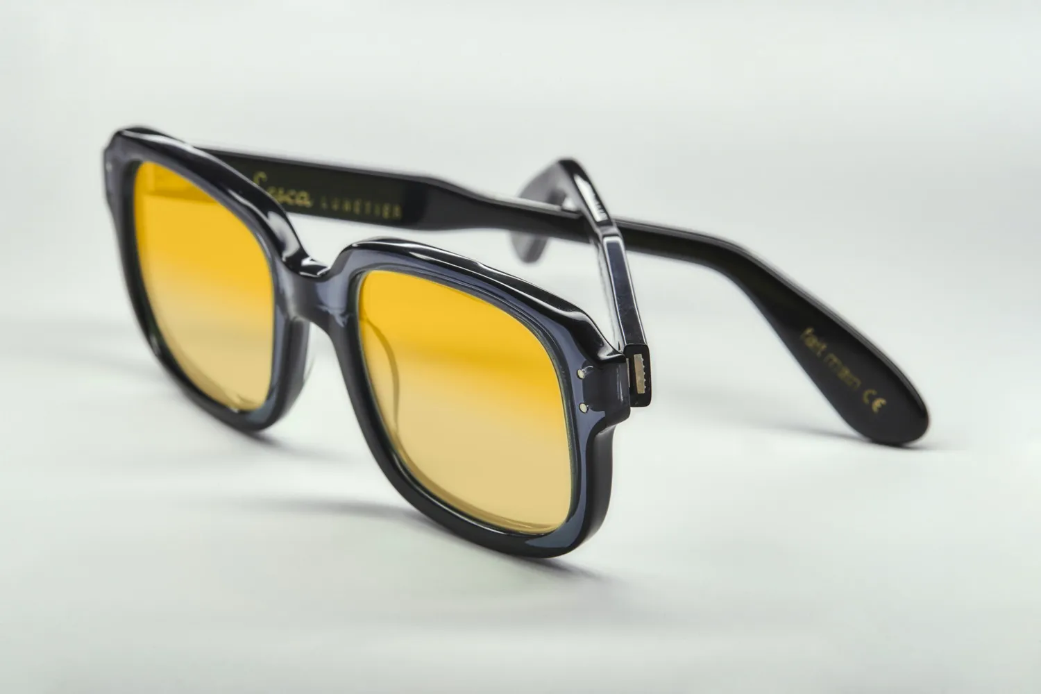 Lesca La Collection Dude occhiali da vista Grey Black acetato