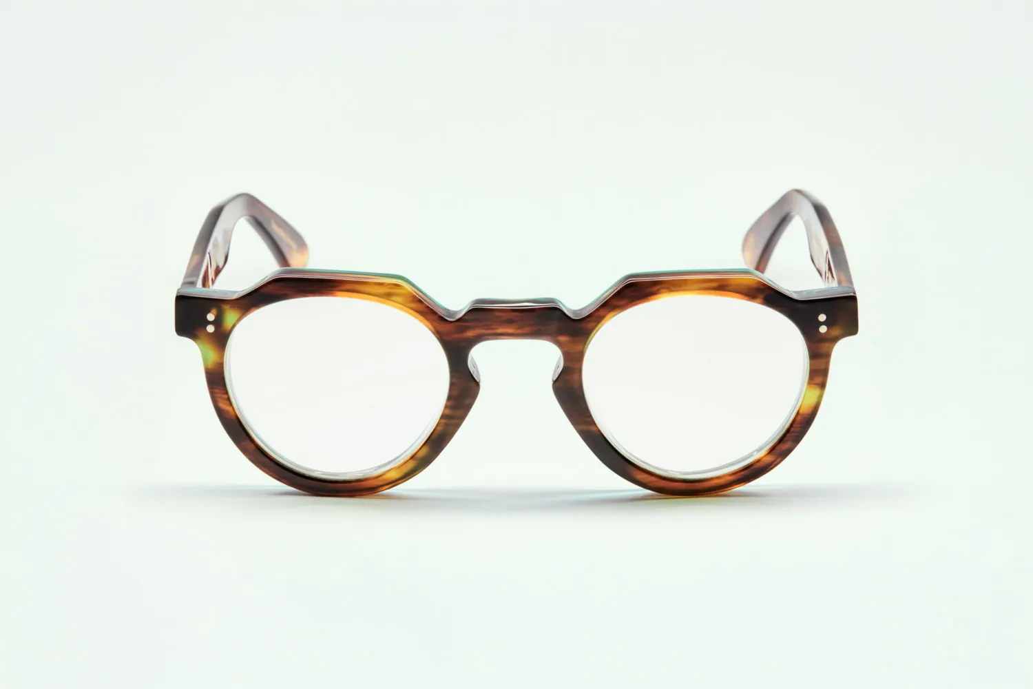 Lesca Crown XL 46mm montatura da vista blu tabacco acetato