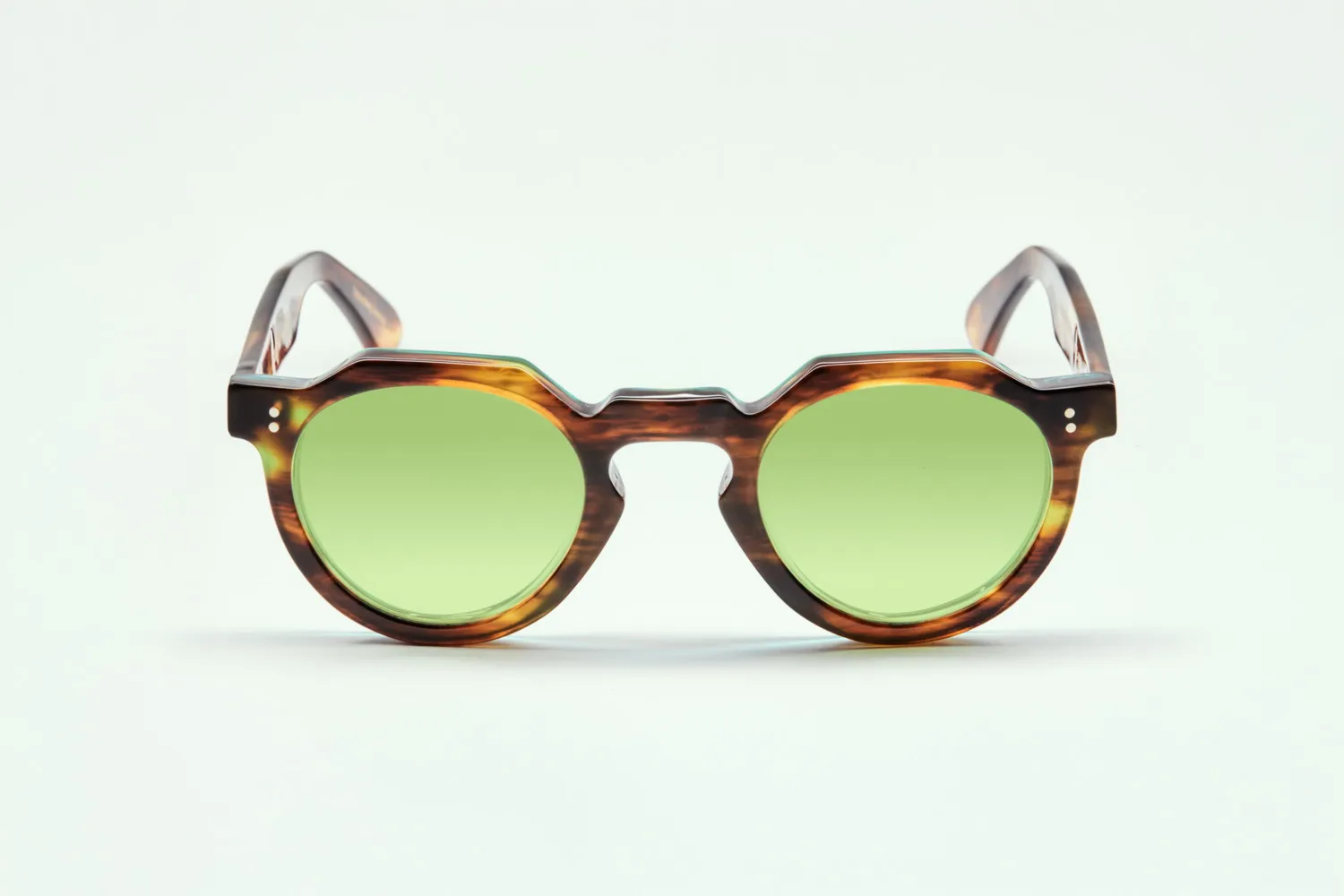 Lesca Crown XL 46mm montatura da vista blu tabacco acetato