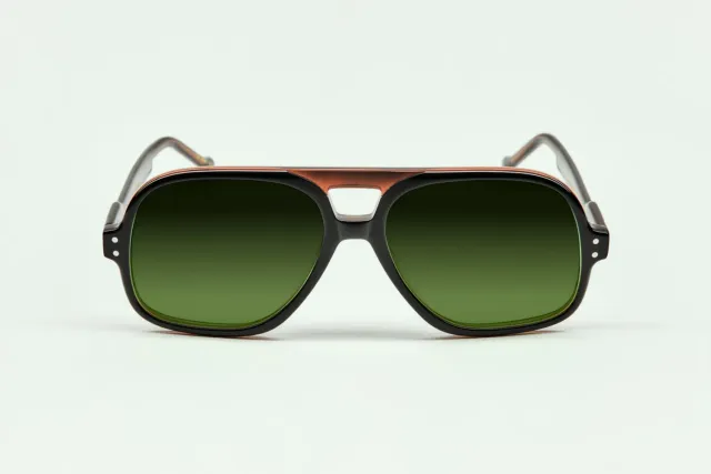 Lesca La Collection Lotus montatura da vista Black Brun acetato