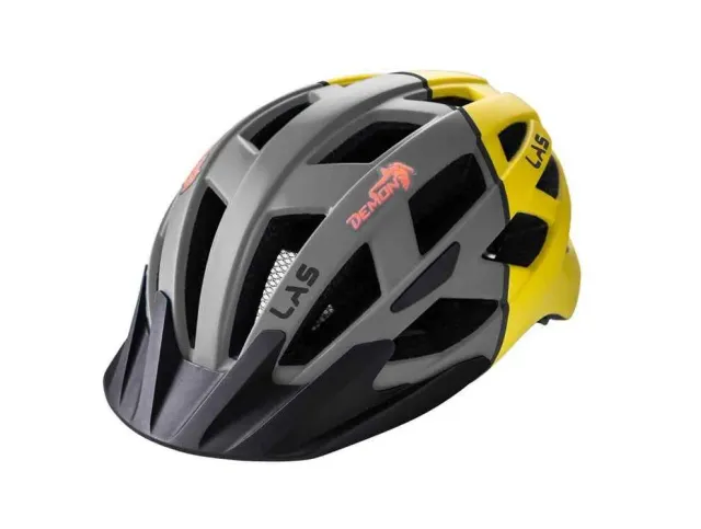 Demon Enigma casco bici grigio giallo taglia S/M