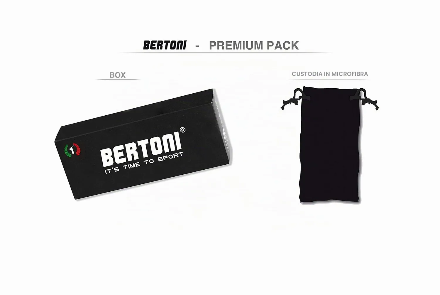 Bertoni AF79 occhiali sportivi vista silver antivento