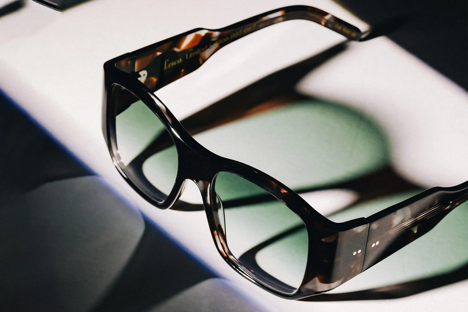Lesca Collab Diego occhiale Racó Ibiza acetato sole