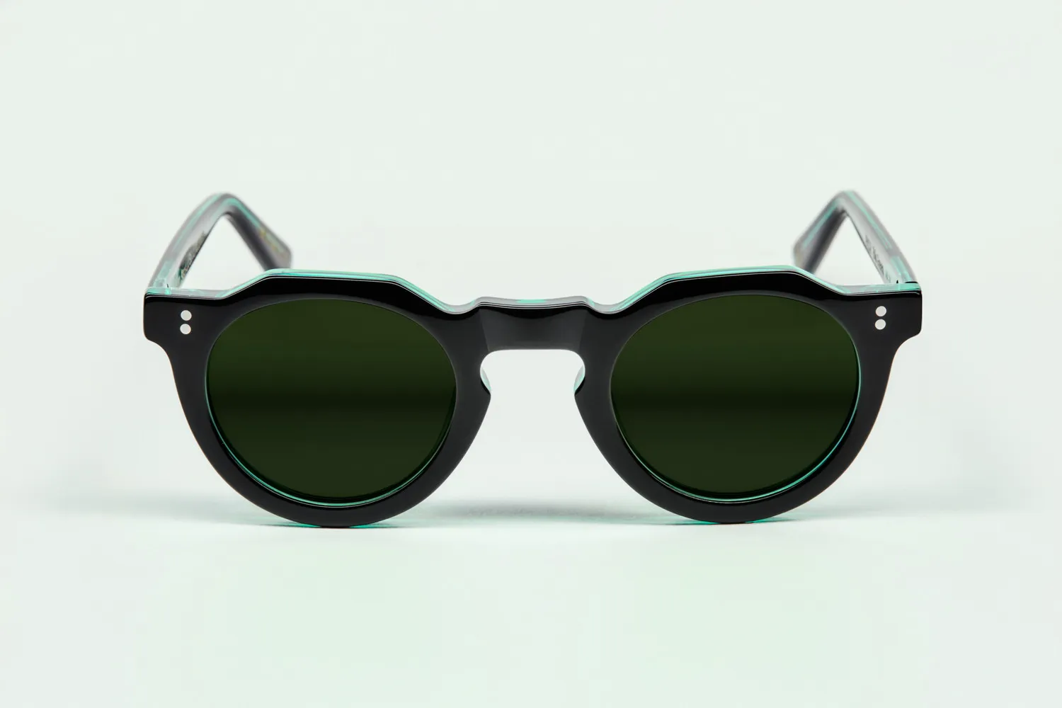 Lesca Black Edition Pica montatura Noir Vert acetato