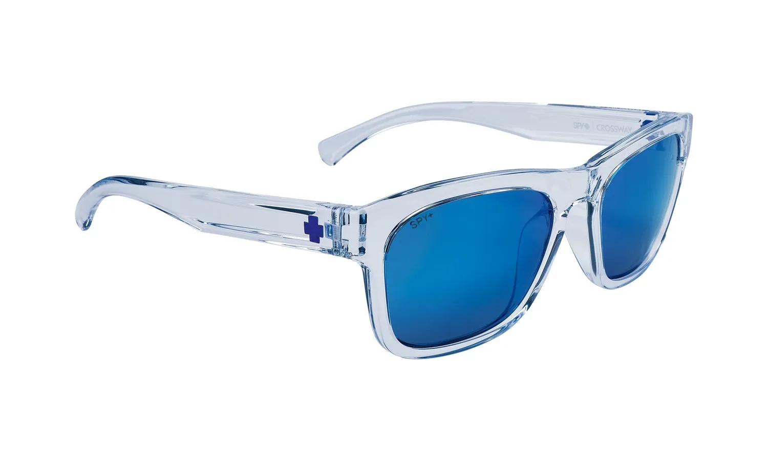 Spy Crossway occhiali sole quadrati azzurri specchiati