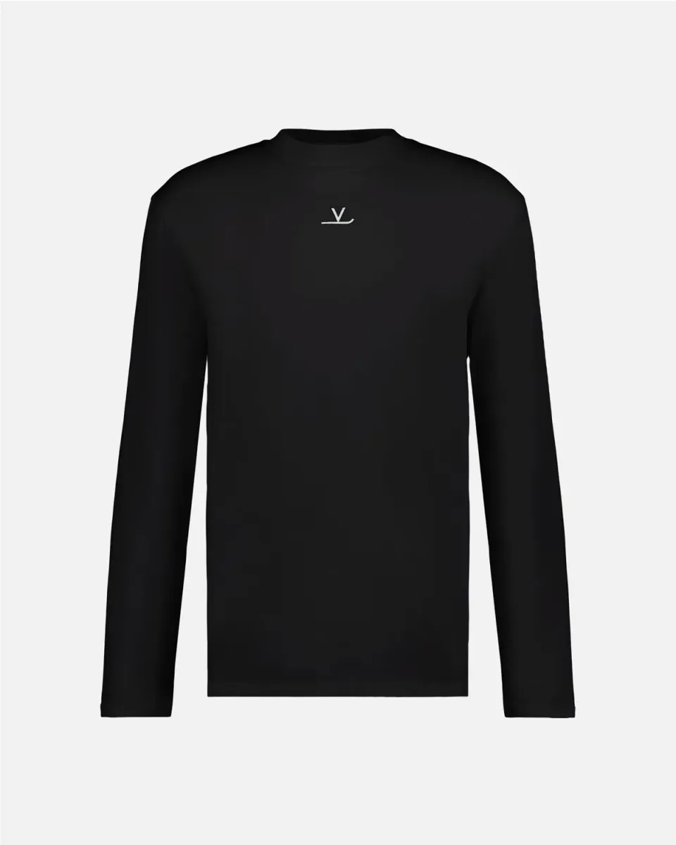 Vuarnet Signature t-shirt manica lunga nera cotone