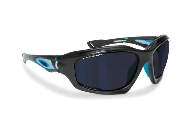 Bertoni FT1000D occhiali sport fumo specchiati blu galleggianti
