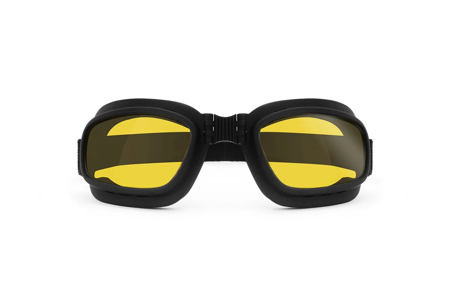 Bertoni AF112 occhiali moto mascherina lente gialla