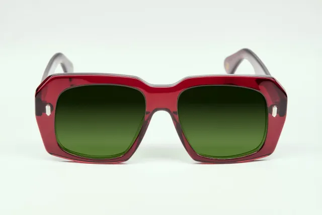 Lesca Bird Rouge Vermillon occhiali rossi sole