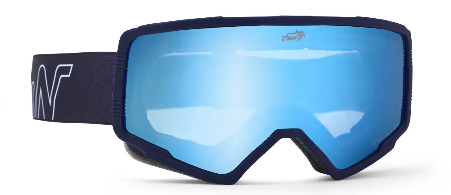 Demon Frost maschera sci blu doppia lente antiappannante