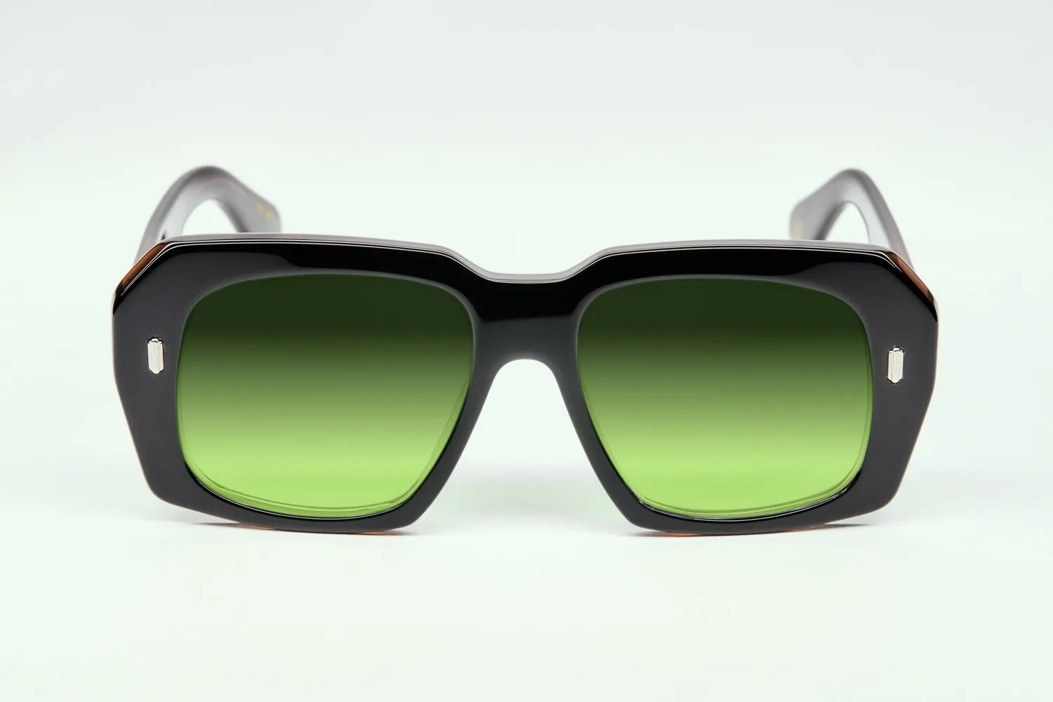 Lesca Bird montatura da vista nero cognac acetato