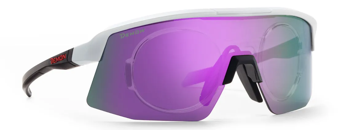 Demon Roubaix occhiali vista sport clip viola nero