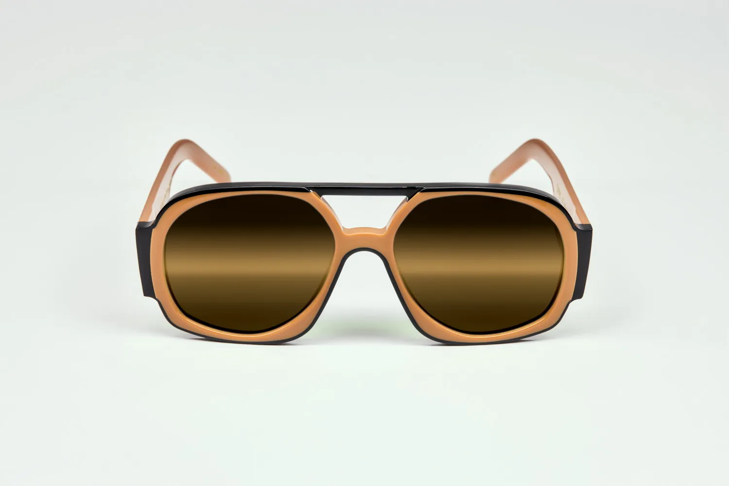 Lesca Tupac montatura Black Caramel bicolore