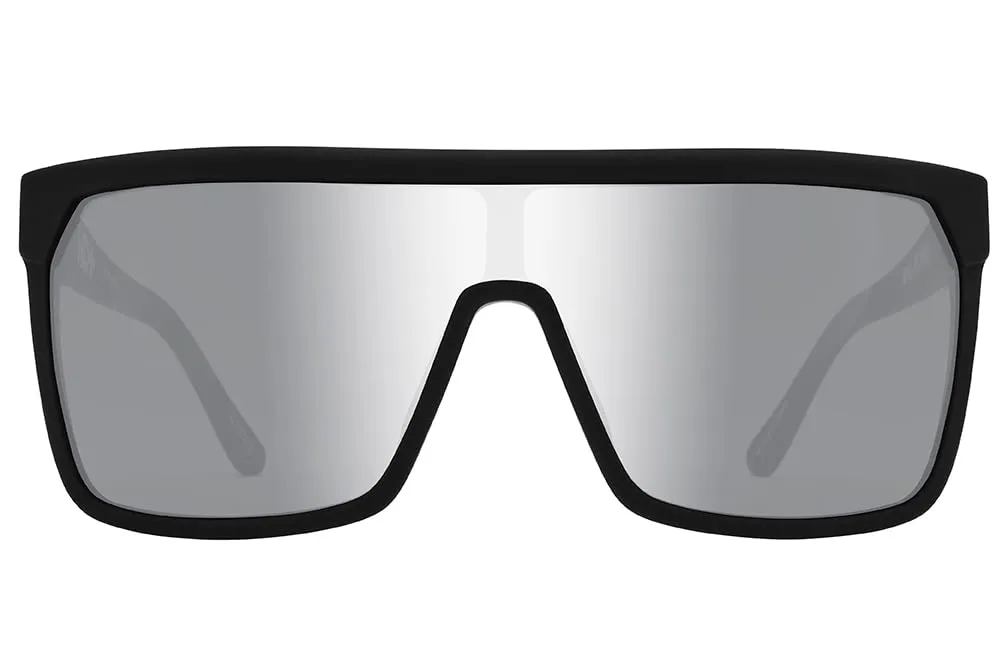 SPY Flynn Soft Matte Blk occhiali da sole polarizzati specchio argento