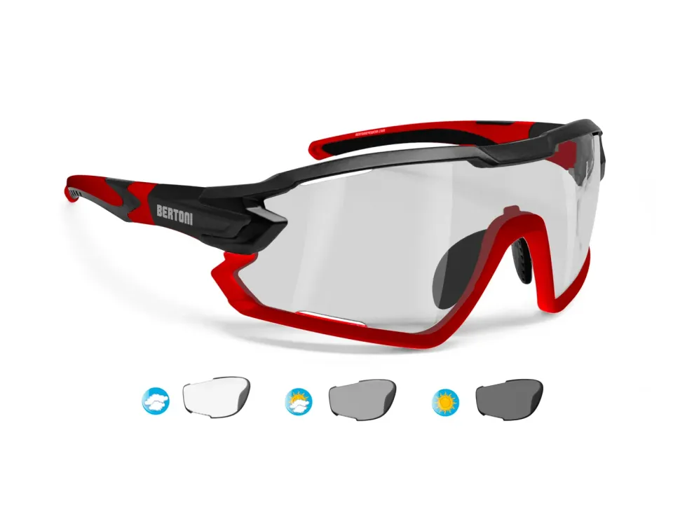 Bertoni Quasar occhiali ciclismo fotocromatici