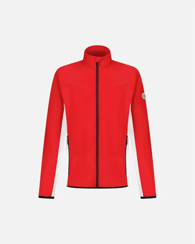 Vuarnet Urial pile uomo rosso bianco stretch