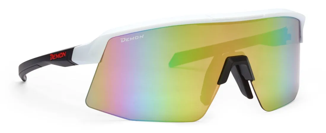 Demon Roubaix occhiali ciclismo nero viola specchiato