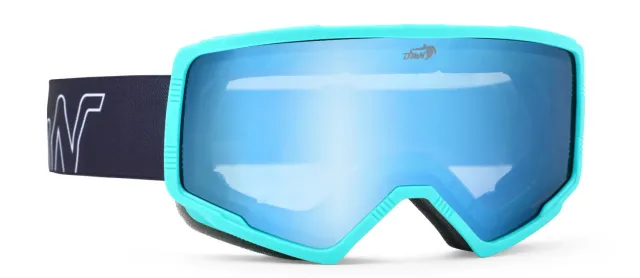 Demon Frost maschera sci blu doppia lente antiappannante