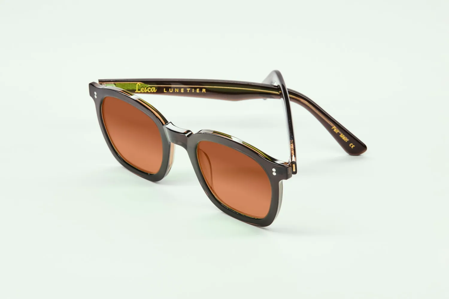 Lesca Cuba Brun Creme occhiali da vista acetato