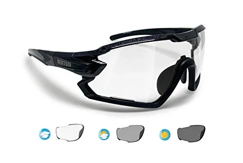 Bertoni Quasar occhiali ciclismo fotocromatici clip vista