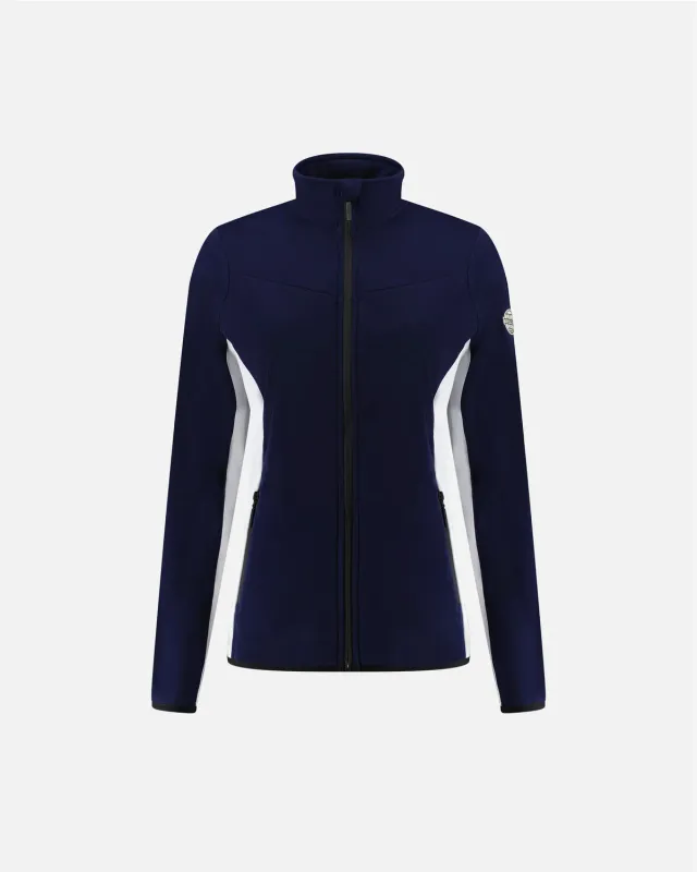 Vuarnet Husky pile donna blu zip ventilazione