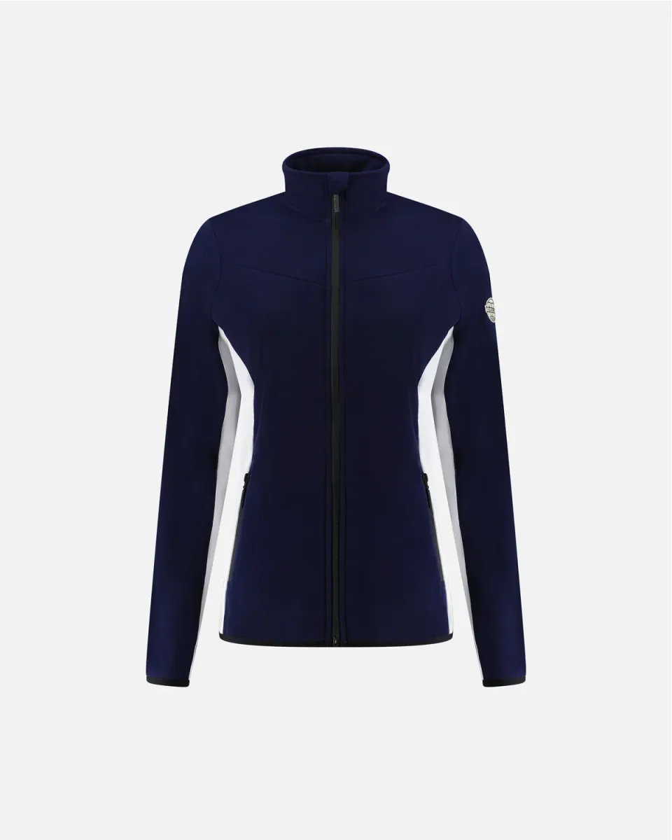 Vuarnet Husky pile donna blu zip ventilazione