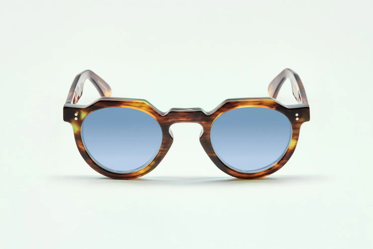 Lesca Crown XL 46mm montatura da vista blu tabacco acetato