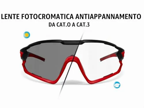 Bertoni Quasar occhiali ciclismo fotocromatici