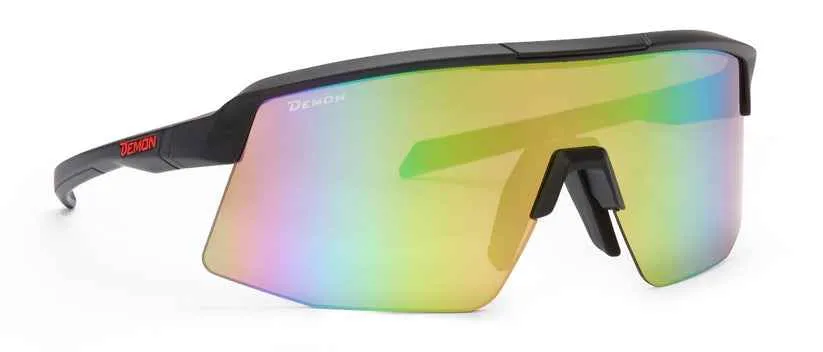 Demon Roubaix occhiali running nero viola specchiati