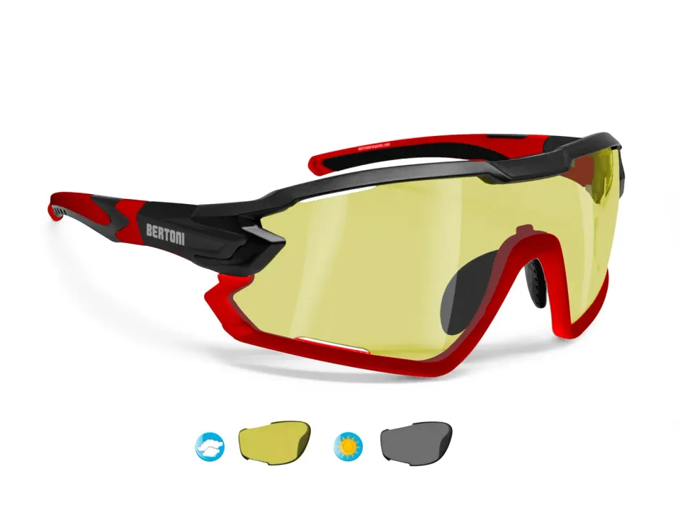 Bertoni Quasar occhiali ciclismo fotocromatici sportivi